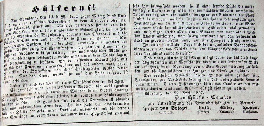 Der großer Brand von 1857